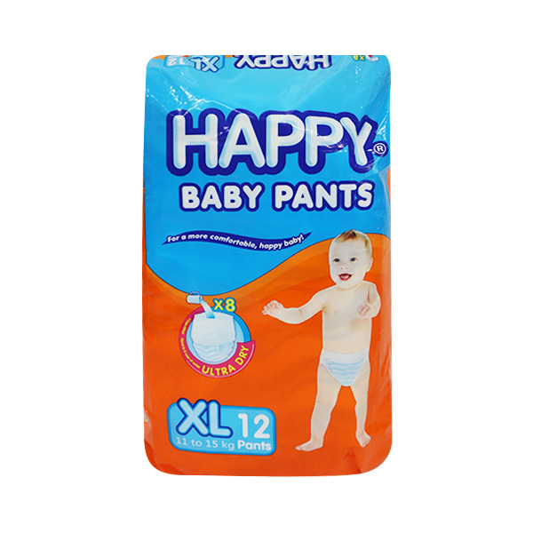 Happy Baby Pants Disposable Baby Diapers XL 12's