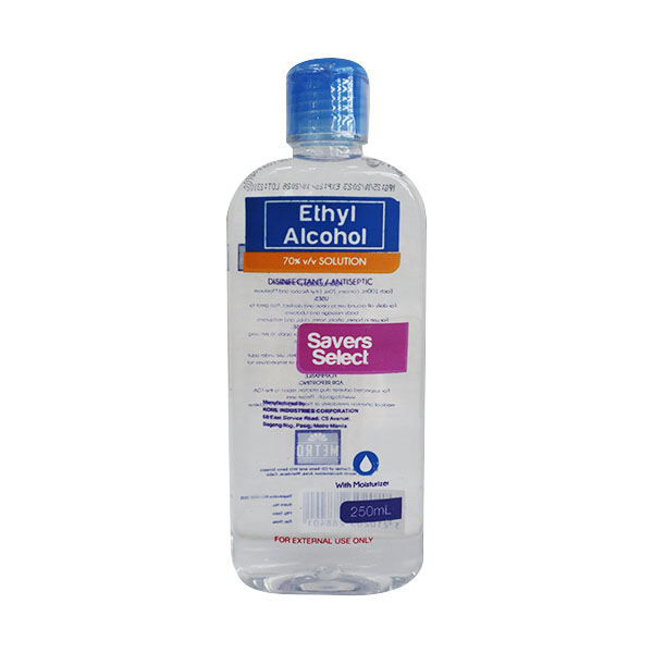 Savers Select Ethyl Alcohol 70% Solution 250ml