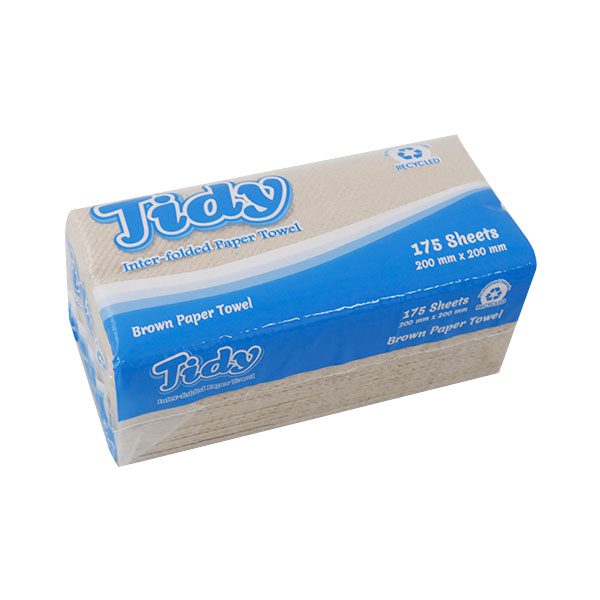 Tidy Interfolded Brown Paper Towel 175 Sheets
