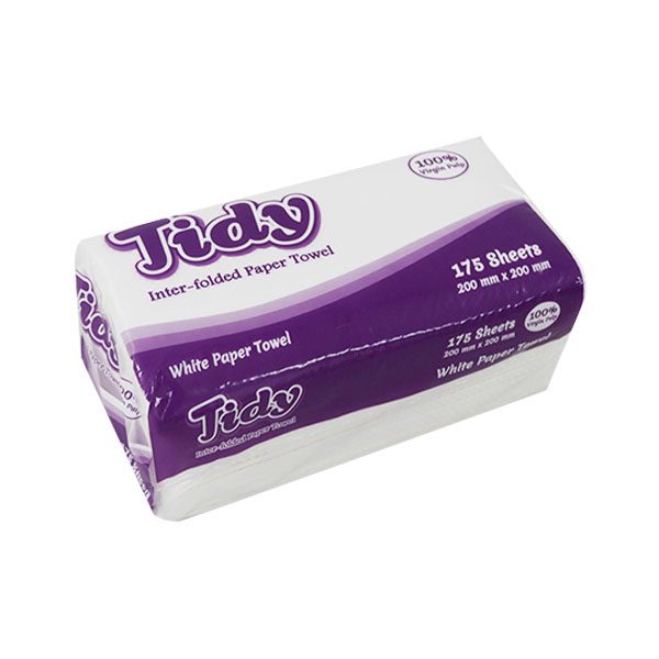 Tidy Interfolded White Paper Towel 175 Sheets