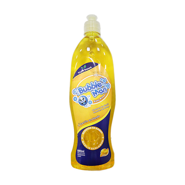 Bubble Man Dishwashing Liquid Lemon 880ml × 20