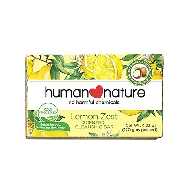 Human Nature Lemon Zest Scented Cleansing Bar 120g