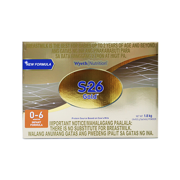 Wyeth S-26 Gold 0-6 Months Infant Formula 1.8kg