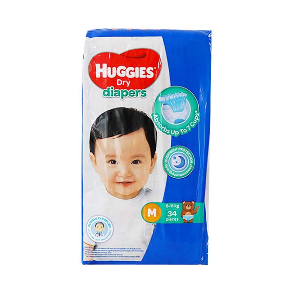 Huggies Dry Eco Medium 4x34's