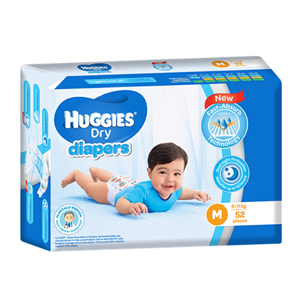 Huggies Dry Jumbo Medium 52Pcs