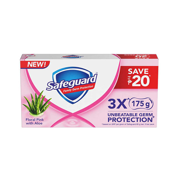 Safeguard Floral Pink with Aloe Extracts Trio Pack 3 x 160g