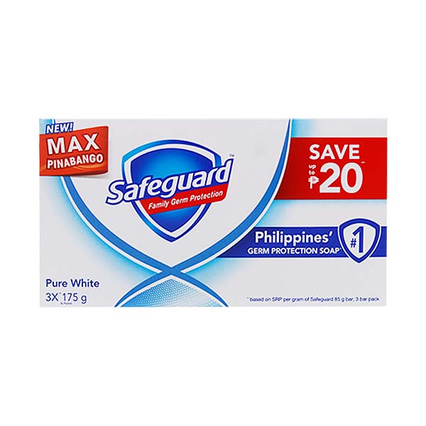 Safeguard Pure White X-Large Trio Pack 3 x 160g