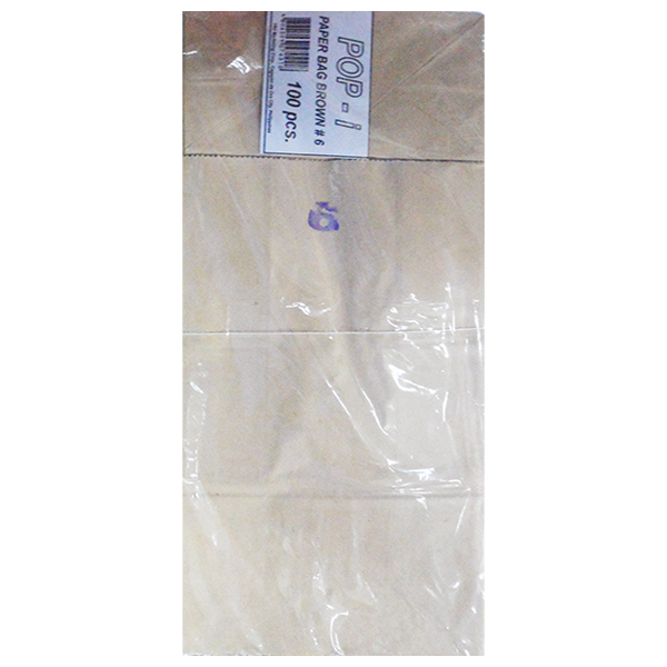 Pop-I Brown Paper Bag #3 100Pcs