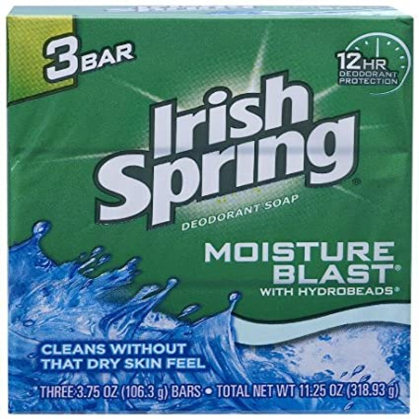 Irish Spring Bar Soap Icy Blast 3Pcs 3.75Oz