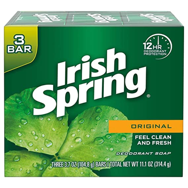 Irish Spring Bar Soap Original 3Pcs 3.75Oz