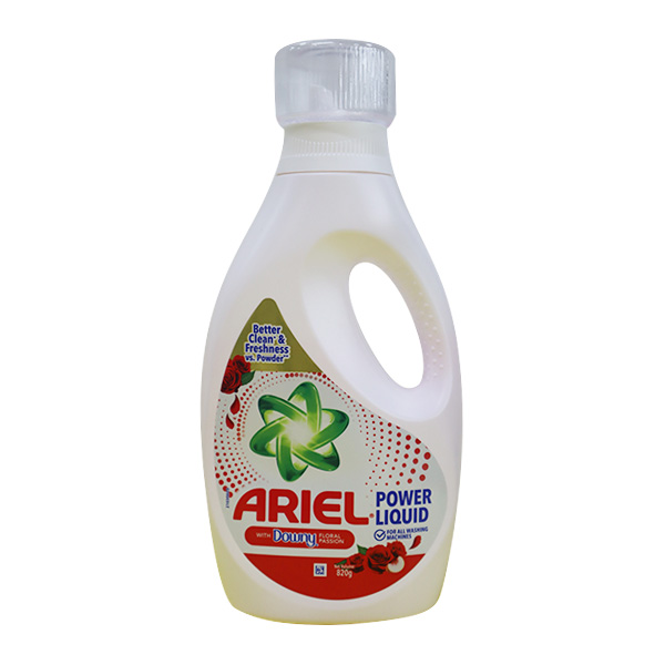 Ariel Power Liquid With Downy Floral Passion 820g