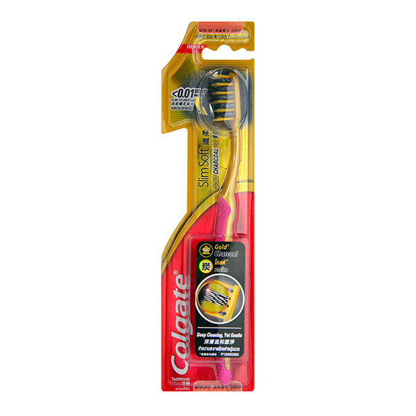 Colgate Toothbrush Slim Soft Charcoal Gold