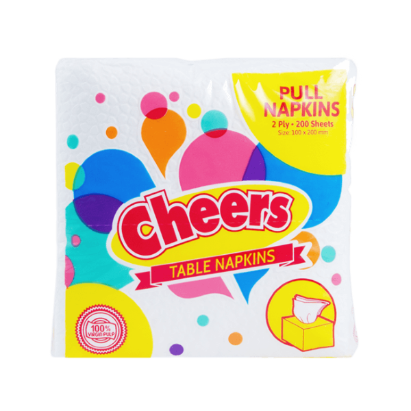 Cheers Table Napkin Refill 2Ply 200Pulls