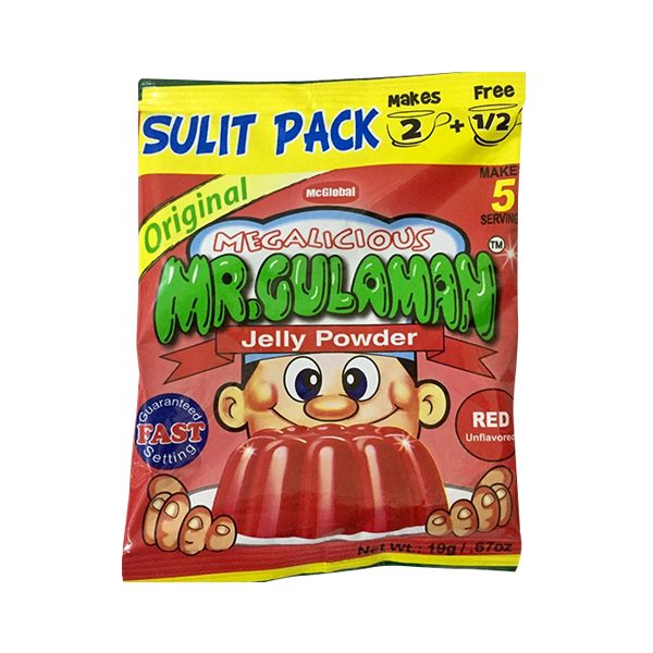 Mr. Gulaman Unflavored Jelly Powder Red 19G