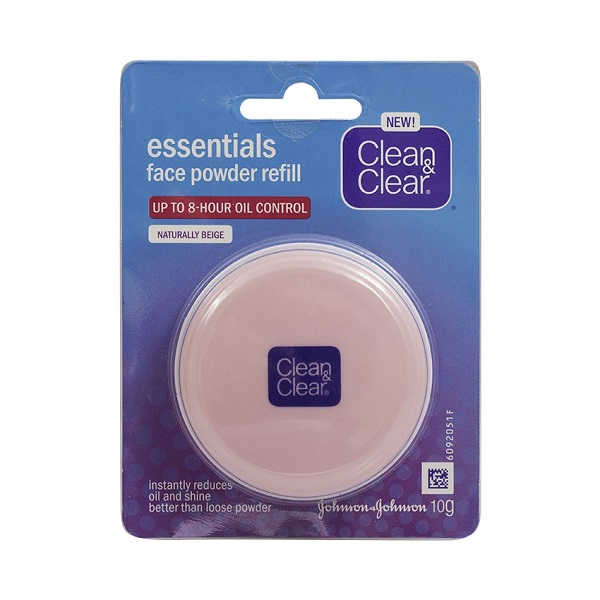 Clean & Clear Essentials Face Powder Refill Naturally Beige 10G