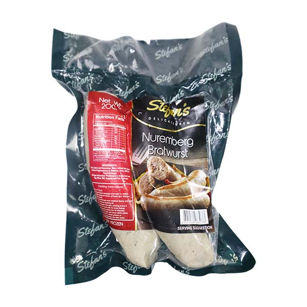 Stefan’s Deli Nuremberg Bratwurst 200g