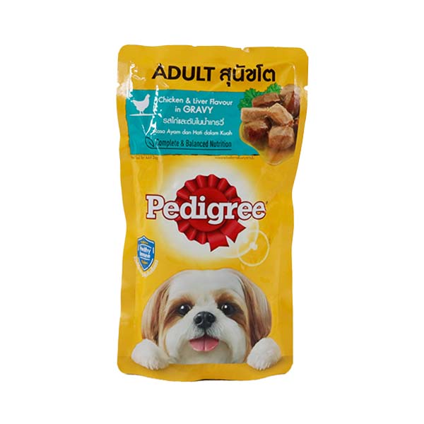 Pedigree Pouch Chicken & Liver Chunks In Sauce 130g
