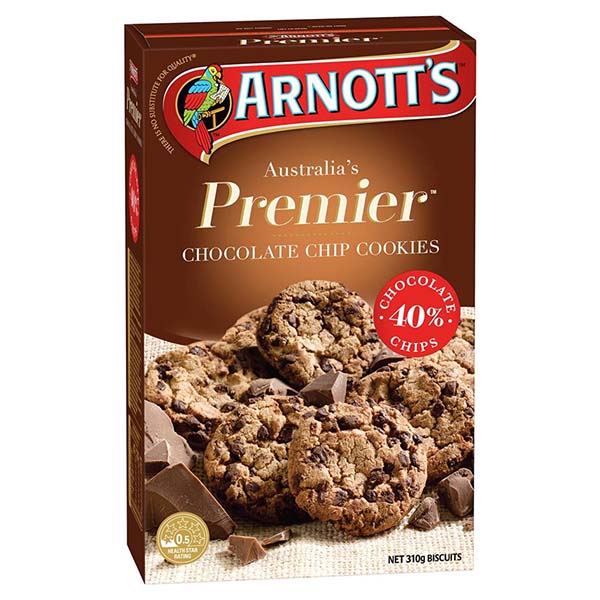 Arnott's Premier Chocolate Chip Cookies 310g