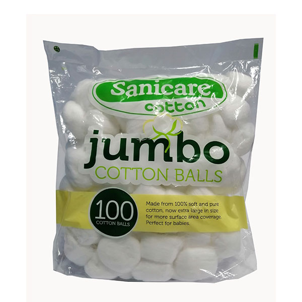 Sanicare Jumbo Cotton Balls 100s