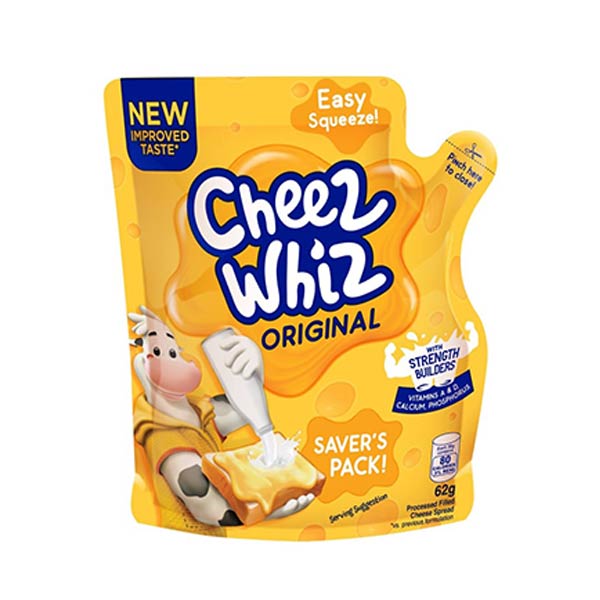 Cheez Whiz Original SUP Stand Up Pouch Cheese 62g