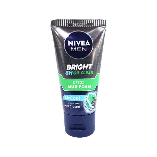 NIVEA Men Bright 8H Oil Clear Detox Mud Foam Air Cool