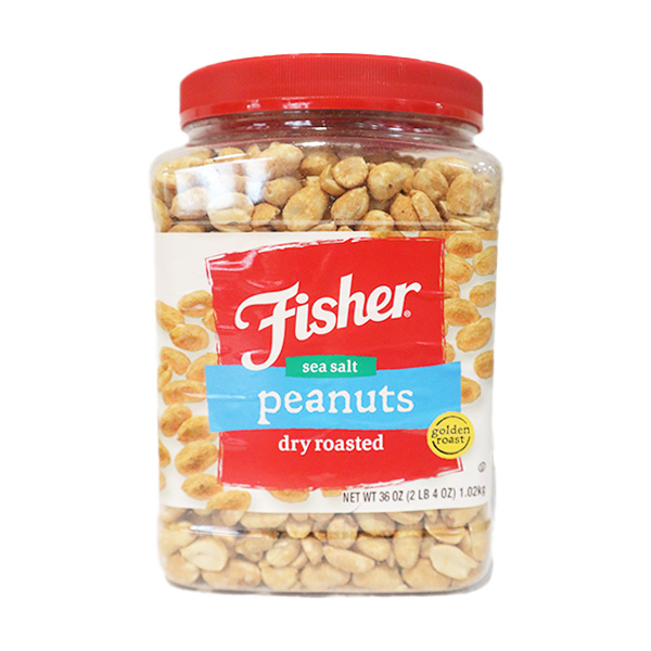 Fisher Sea Salt Dry Roasted Peanuts 36oz