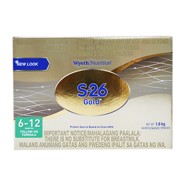 Wyeth S-26 Gold For 6-12 Months Follow On Formula 1.8kg