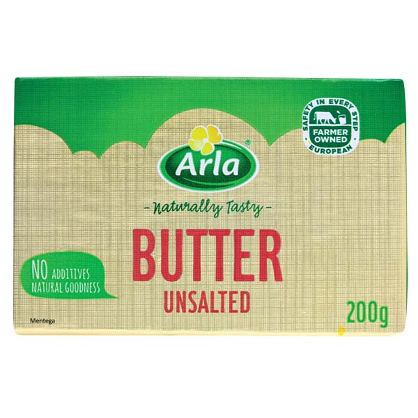 Arla Unsalted Butter 200g