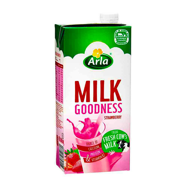 Arla Milk Goodness Strawberry 1L