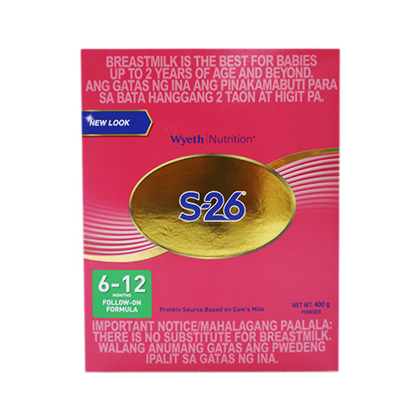 Wyeth S-26 For 6-12 Months Follow On Formula 400g