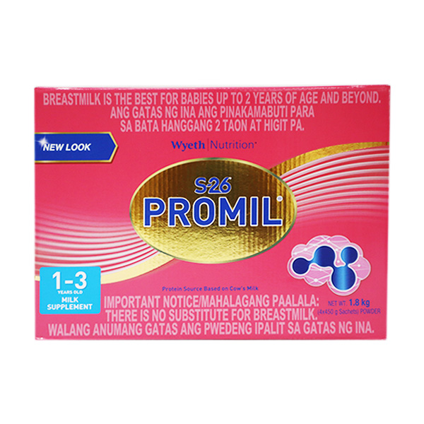 Wyeth S-26 Promil For 1-3 Years Old Milk Supplement 1.8kg