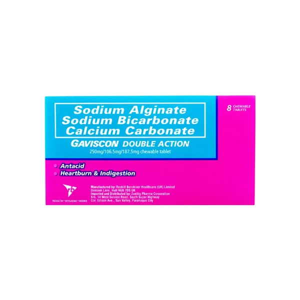 Gaviscon Double Action Tablets 250mg 8s x12