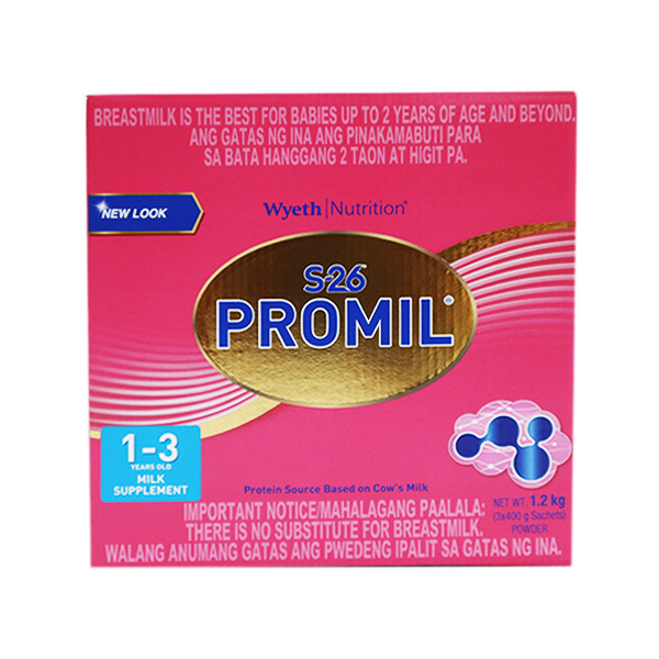 Wyeth S-26 Promil For 1-3 Years Old Milk Supplement 1.2kg