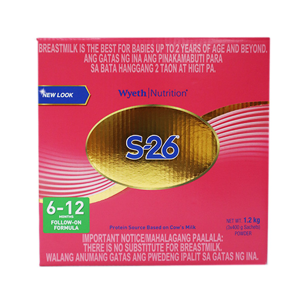Wyeth S-26 For 6-12 Months Follow-On Formula 1.2kg