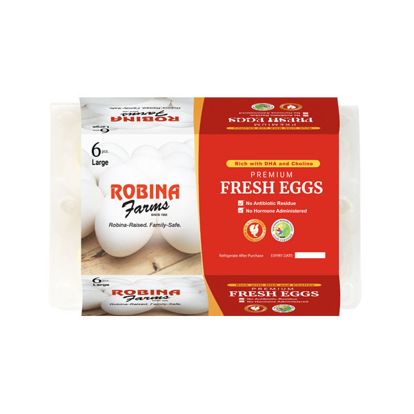 Robina Farms Premium Fresh Eggs Large 6's