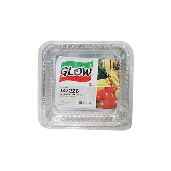 Glow Aluminum Tray G2226 With Lid 3's