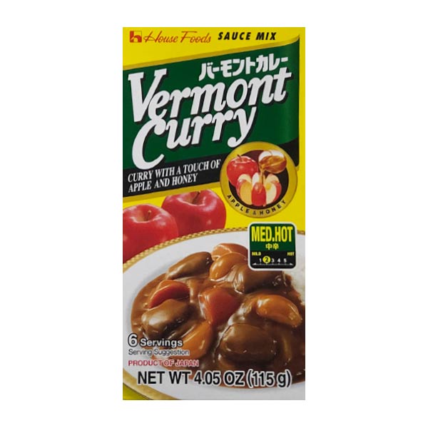 House Foods Vermont Curry Med Hot 10/115g