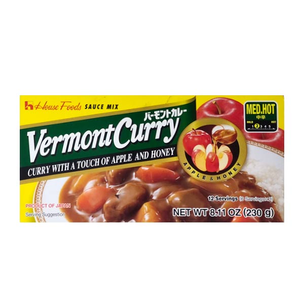House Foods Vermont Curry Med Hot 10/230g