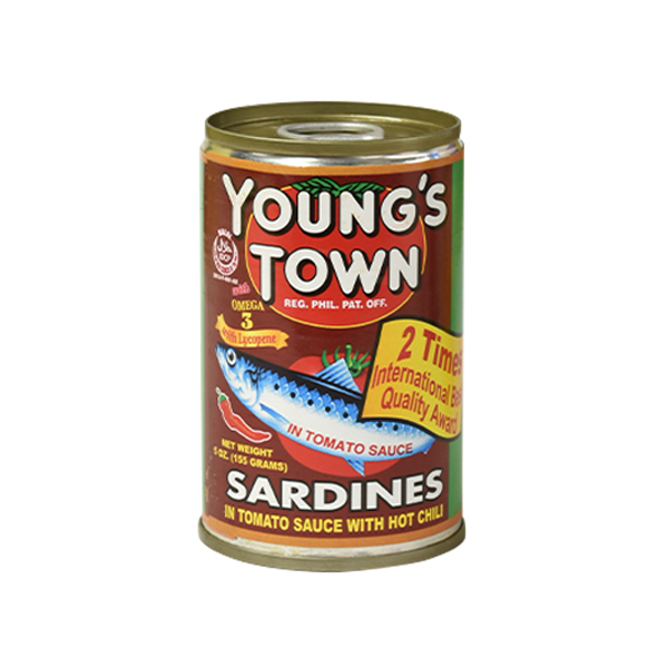 Young's Town Sardines in Tomato Sauce with Chili 155g