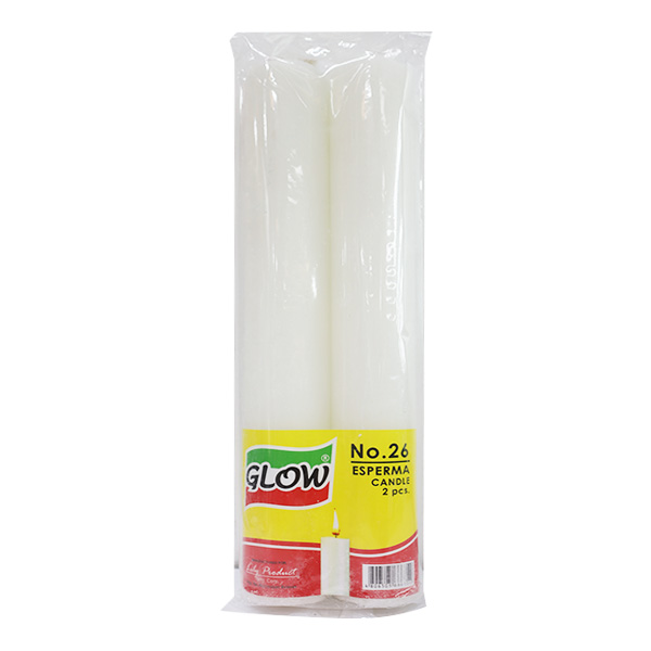 Glow White Candle #26 30s