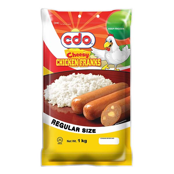 CDO Cheesy Chicken Franks Regular 1kg
