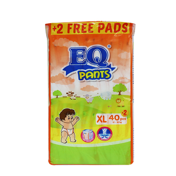 EQ Pants Disposable Baby Diapers XL 40's + 2 Pads