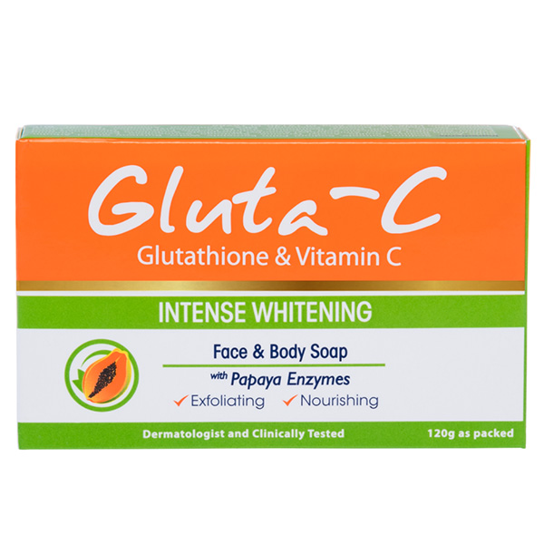 Gluta-C Glutathione & Vitamin C Intense Whitening Face & Body Soap with Papaya Enzymes 120g