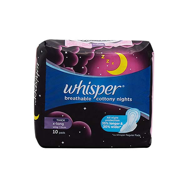 Whisper Cottony Clean XLong Wings 12 10s