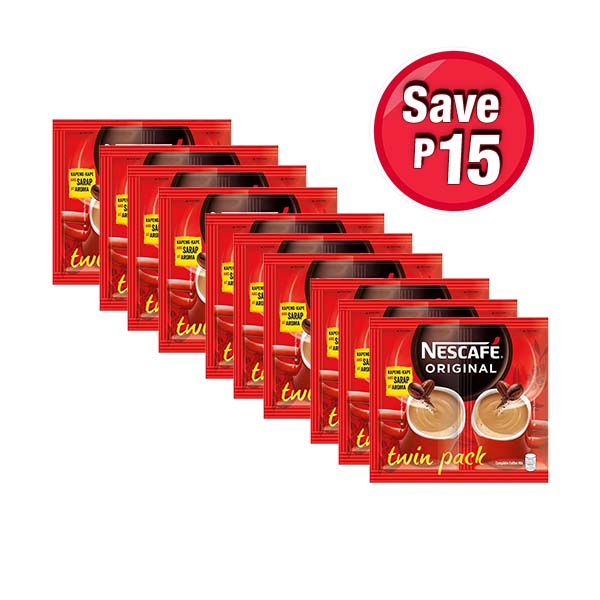 Nescafe Original 3-In-1 Coffee Twin Pack 52g Pack Of 10