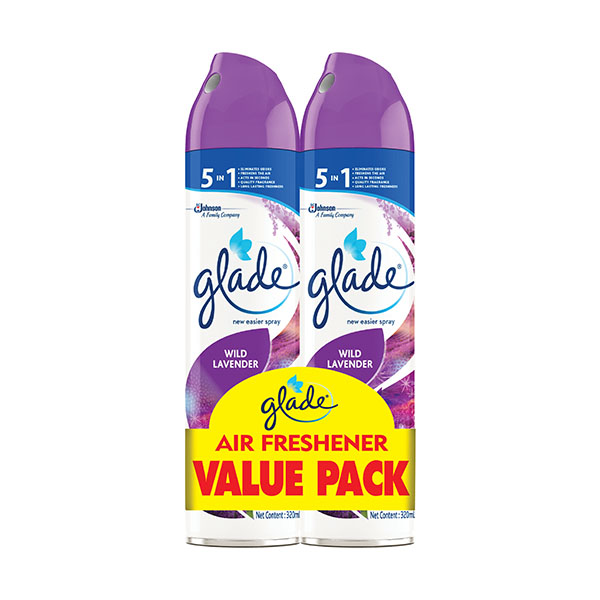 Glade Air Freshener Wild Lavender 5in1 Twin Pack 320ml