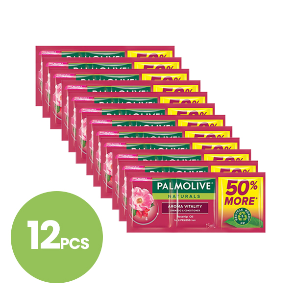 Palmolive Shampoo Aroma Vitality 15ml Triple Chamber 12pcs