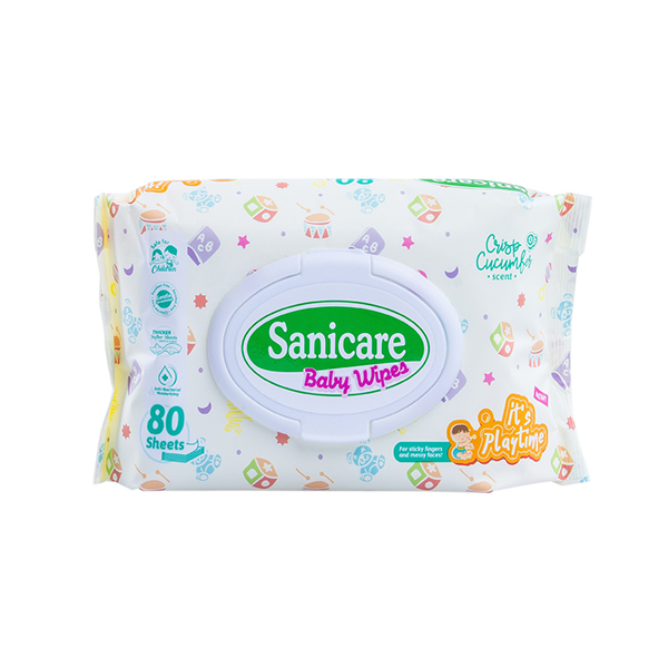 Sanicare Playtime Wipes 80Pcs