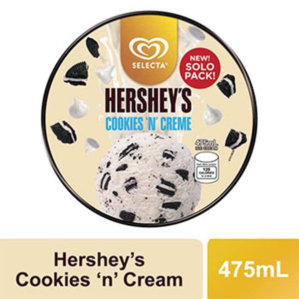 Selecta Ice Cream Hershey’s Cookies & Cream 475ml