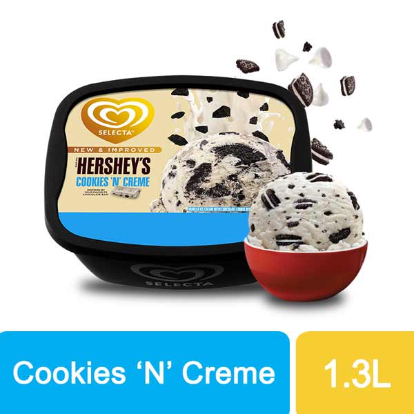Selecta Hershey's Cookies & Cream Ice Cream 1.3L